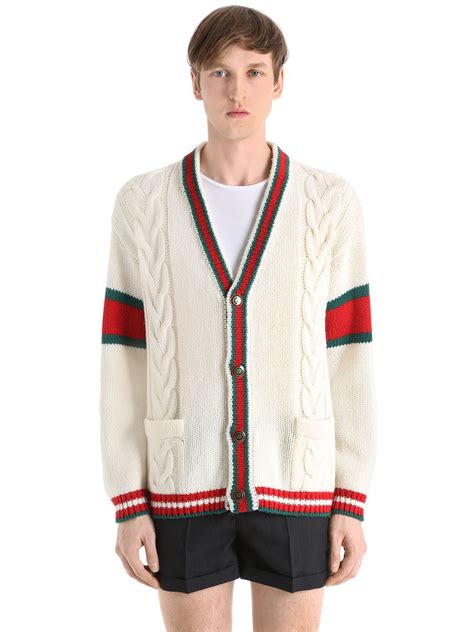 gucci mens cardigan|luxury knitted cardigan for men.